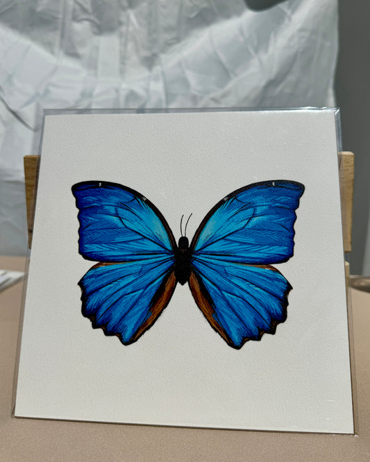 Blue Butterfly Print